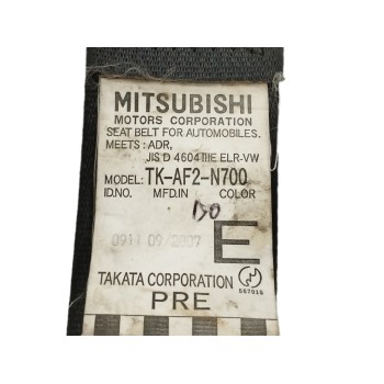 Recambio de cinturon seguridad delantero derecho para mitsubishi grandis (na0w) 2.0 di-d cat referencia OEM IAM TKAF2N700  