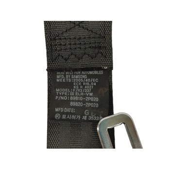 Recambio de cinturon seguridad trasero derecho para kia sorento ii (xm) 2.0 crdi referencia OEM IAM 898202P020 TERCERA FILA 