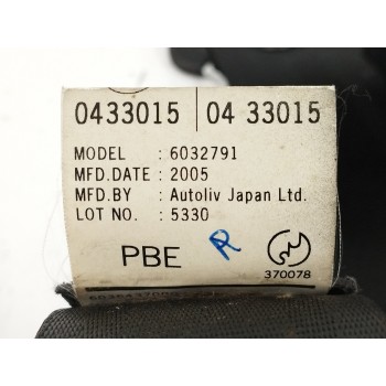 Recambio de cinturon seguridad delantero derecho para mazda 3 berlina (bk) 2.0 16v cat referencia OEM IAM 6032791  