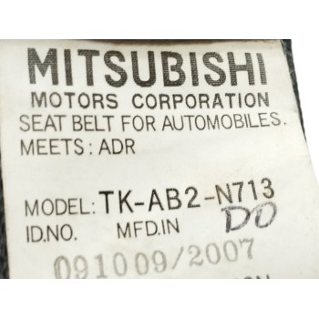 Recambio de cinturon seguridad trasero izquierdo para mitsubishi grandis (na0w) 2.0 di-d cat referencia OEM IAM TKAB2N713 TERCER