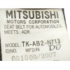Recambio de cinturon seguridad trasero izquierdo para mitsubishi grandis (na0w) 2.0 di-d cat referencia OEM IAM TKAB2N713 TERCER