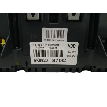 Recambio de cuadro instrumentos para volkswagen golf vi (5k1) 2.0 tdi dpf referencia OEM IAM 5K6920870C A2C53345492 