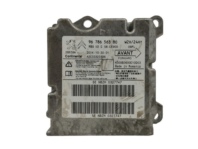 Recambio de centralita airbag para peugeot 508 2.0 16v hdi fap referencia OEM IAM 9678656380 A2C53323336 