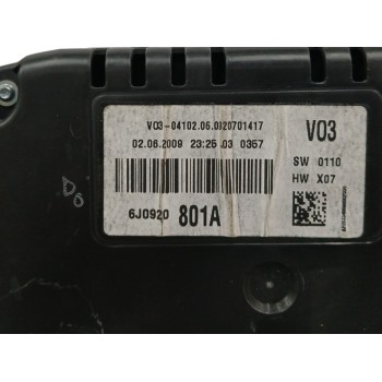 Recambio de cuadro instrumentos para seat ibiza (6j5) 1.9 tdi referencia OEM IAM 6J0920801A A2C5349080 