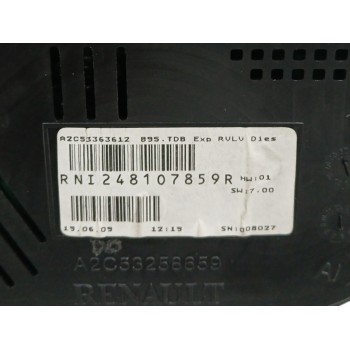 Recambio de cuadro instrumentos para renault megane iii berlina 5 p authentique referencia OEM IAM 248107859R  