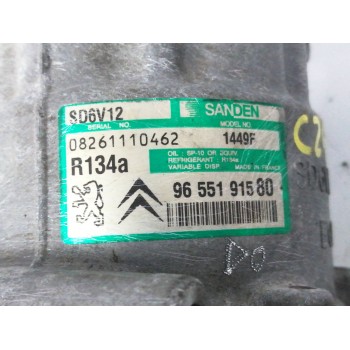 Recambio de compresor aire acondicionado para peugeot 307 cc (s1) 2.0 16v cat referencia OEM IAM 9655191580 SD6V12 