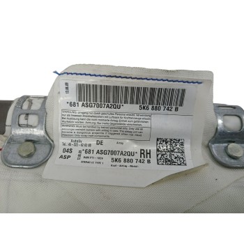 Recambio de airbag cortina delantero derecho para volkswagen golf vi (5k1) sport referencia OEM IAM 5K6880742B  