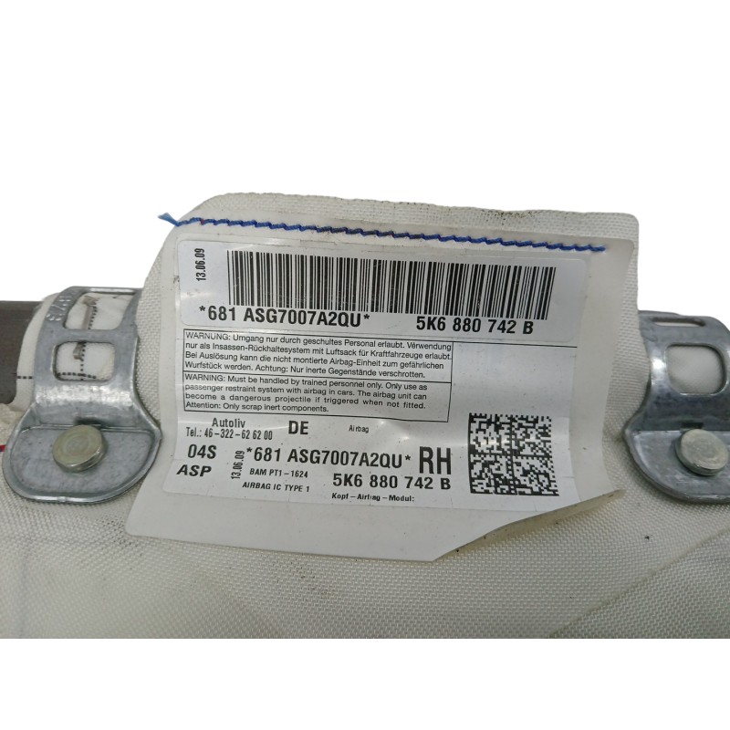 AIRBAG CORTINA DELANTERO DERECHO