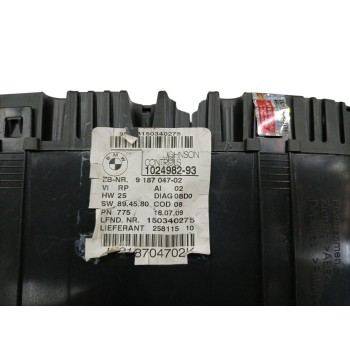 Recambio de cuadro instrumentos para bmw serie 1 berlina (e81/e87) 116d referencia OEM IAM 9187047 VEHICULO INGLES 