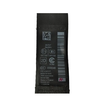 Recambio de cinturon seguridad trasero derecho para peugeot 308 1.6 blue-hdi fap referencia OEM IAM 98087918XX  