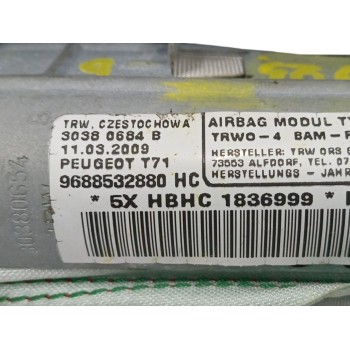 Recambio de airbag cortina delantero derecho para peugeot 308 confort referencia OEM IAM 9688532880  
