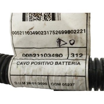 Recambio de instalacion electrica para fiat 500 hybrid 1.0 referencia OEM IAM 00521103490 CABLE POSITIVO 