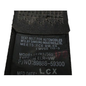 Recambio de cinturon seguridad delantero derecho para hyundai h350 kasten 2.5 crdi cat referencia OEM IAM 8988859300  