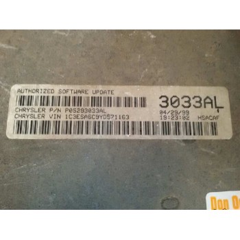 Recambio de centralita motor uce para chrysler neon (pl) 16v sport referencia OEM IAM 05293480  