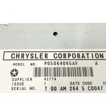 Recambio de sistema audio / radio cd para chrysler pt cruiser (pt) 2.2 crd cat referencia OEM IAM P05064065AF  