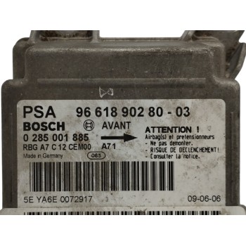 Recambio de centralita airbag para peugeot 207 1.4 hdi referencia OEM IAM 9661890280 0285001885 