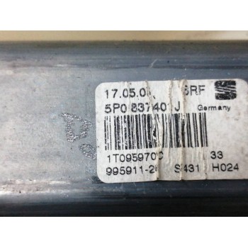 Recambio de elevalunas delantero izquierdo para seat altea (5p1) 2.0 tdi referencia OEM IAM 5P0837401J 1T0959701D 