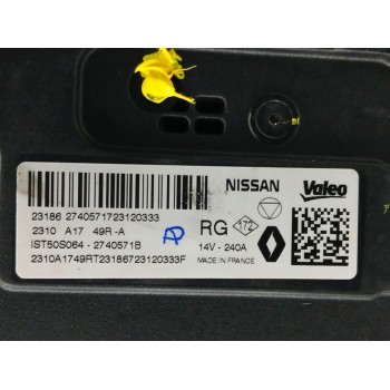 Recambio de alternador para nissan qashqai iii (j12) (2021 - ...) 1.3 dig-t hibrido suave referencia OEM IAM 2310A1749R 240A IST
