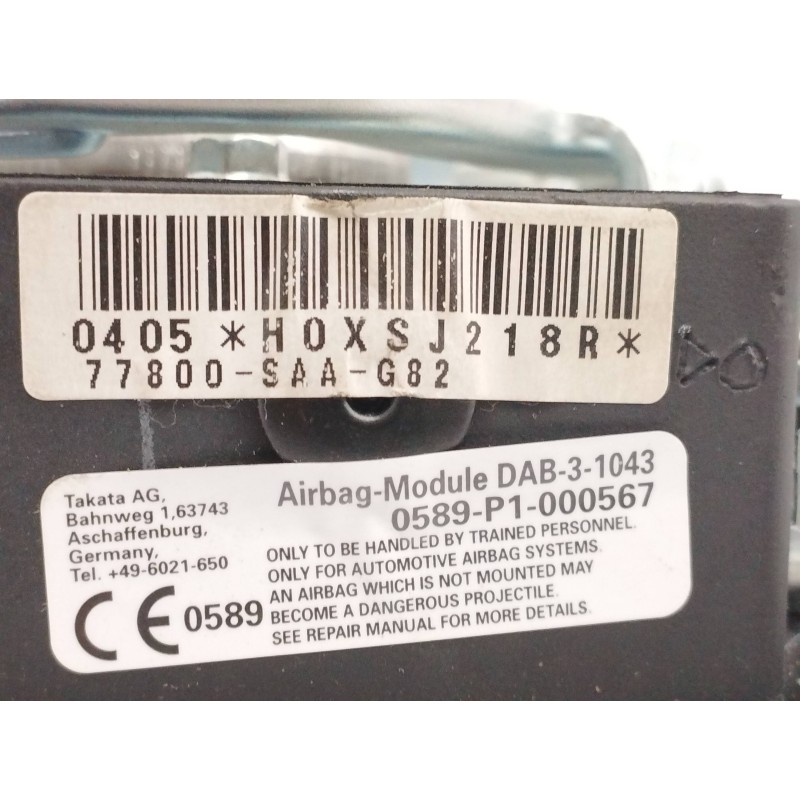 AIRBAG DELANTERO IZQUIERDO 0589P1000567