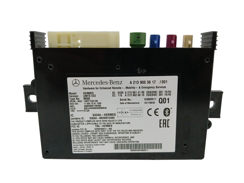 Recambio de modulo electronico para mercedes-benz clase a (w176) 2.1 cdi cat referencia OEM IAM A2139003617  