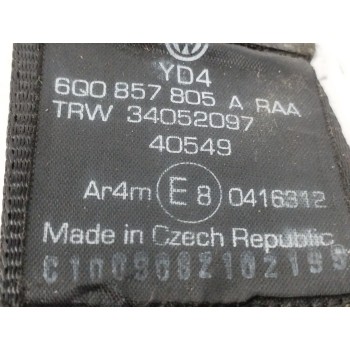 Recambio de cinturon seguridad trasero izquierdo para volkswagen polo (9n3) 1.4 tdi referencia OEM IAM 6Q0857805A  