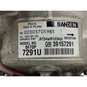 Recambio de compresor aire acondicionado para opel astra k lim. 5türig 1.6 cdti dpf referencia OEM IAM 39157291 7291U 