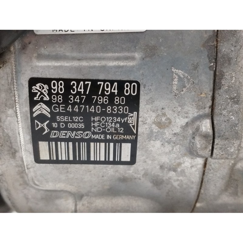 COMPRESOR AIRE ACONDICIONADO 9834779680 5SEL12C