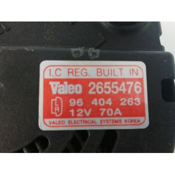 Recambio de alternador para chevrolet kalos 1.2 cat referencia OEM IAM 96404263 2655476 70A