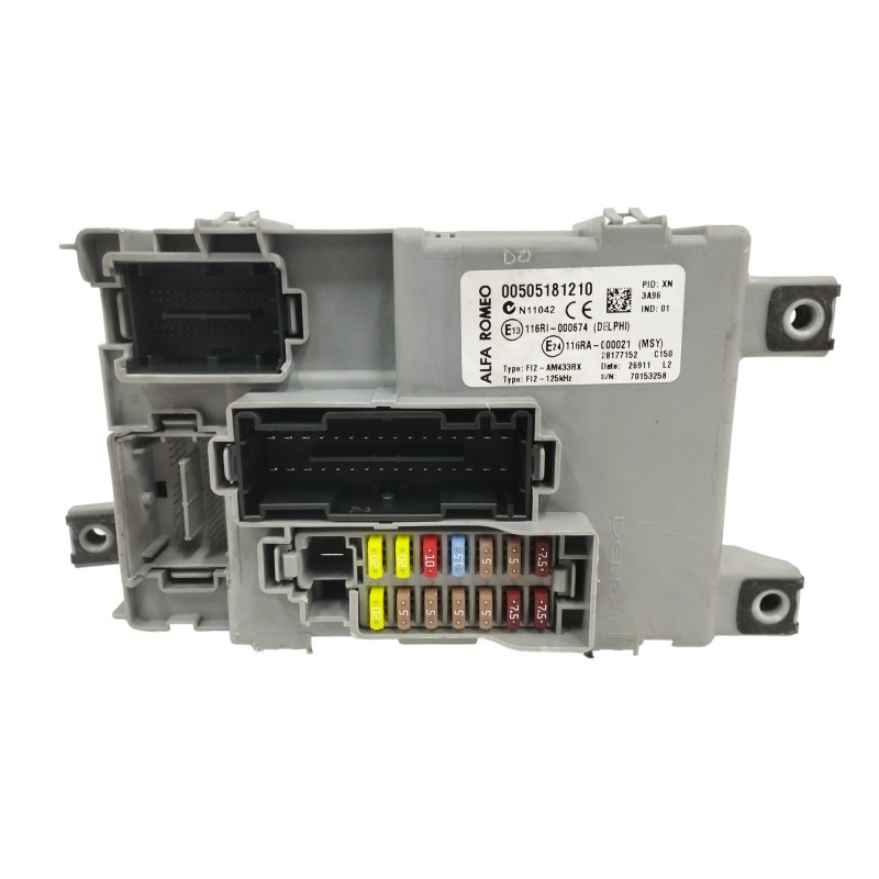 Recambio de caja reles / fusibles para alfa romeo mito (145) 1.3 jtd cat referencia OEM IAM 00505181210  
