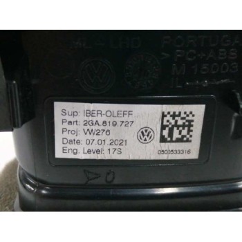 Recambio de rejilla aireadora para volkswagen t-roc 2.0 tdi referencia OEM IAM 2GA819727 CENTRAL IZQUIERDA 