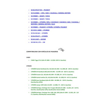 Recambio de filtro gasolina para para varios modelos referencia OEM IAM 9F0009  