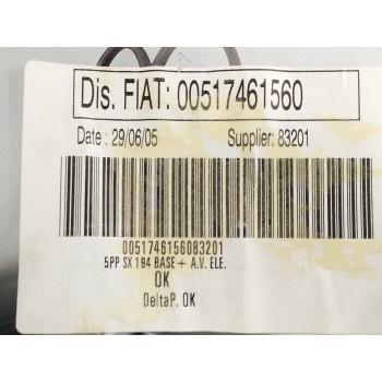 Recambio de elevalunas trasero izquierdo para fiat croma (194) 1.9 8v multijet dynamic referencia OEM IAM 00517461560  