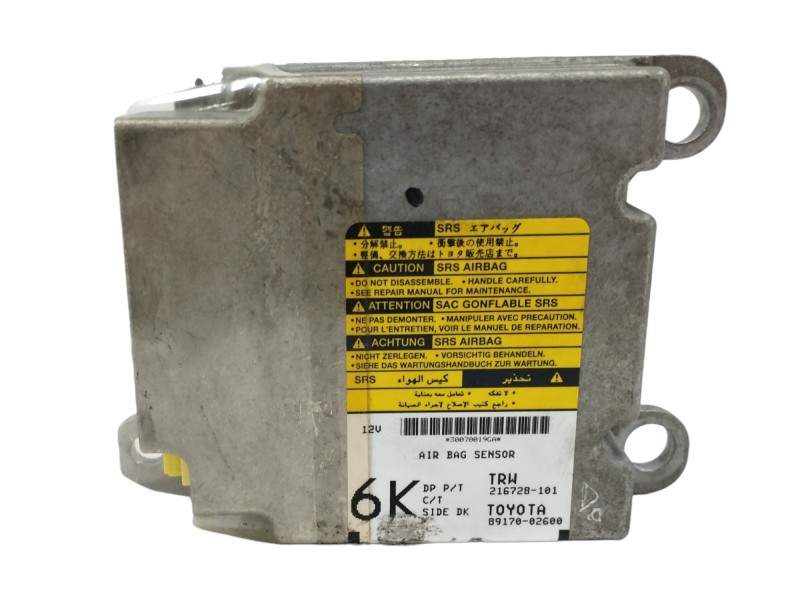 Recambio de centralita airbag para toyota corolla (e15) 1.6 16v cat referencia OEM IAM 8917002600 216728101 Recambio de centralita airbag para toyota corolla (e15) 1.6 16v cat referencia OEM IAM 8917002600 216728101