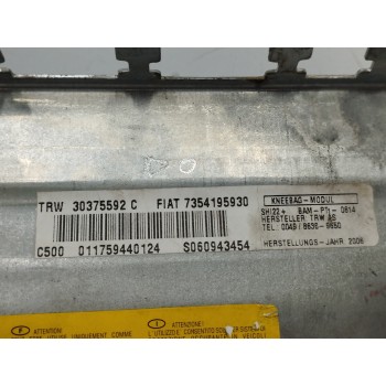 Recambio de airbag delantero derecho para fiat croma (194) 1.9 jtd 16v cat referencia OEM IAM 7354195930 DE RODILLAS 30375592C