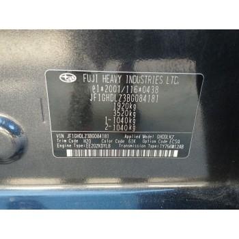 Recambio de carroceria corte para subaru impreza g12 2.0 diesel cat referencia OEM IAM   