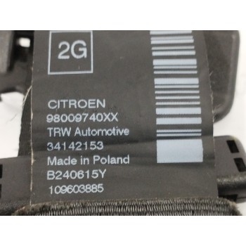 Recambio de cinturon seguridad trasero izquierdo para citroën c4 cactus 1.2 12v vti referencia OEM IAM 98009740XX  