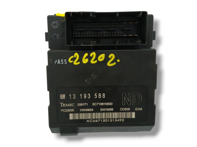 Recambio de modulo electronico para opel vectra c berlina 1.9 cdti referencia OEM IAM 13193588  