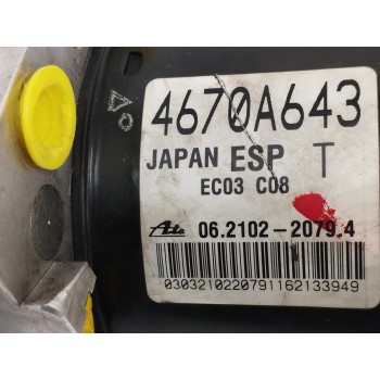 Recambio de abs para mitsubishi asx (ga0w) 1.8 di-d cat referencia OEM IAM 4670A643 06210220794 