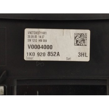 Recambio de cuadro instrumentos para volkswagen jetta (1k2) 1.6 referencia OEM IAM 1K0920852A OBSERVAR FOTO 