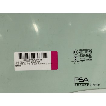 Recambio de luna delantera izquierda para peugeot 208 (p2) 1.5 blue-hdi fap referencia OEM IAM   