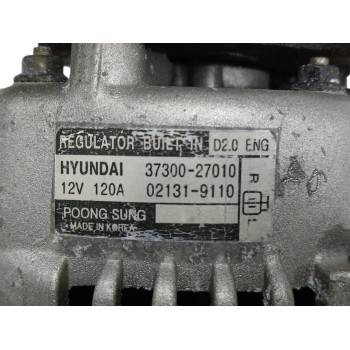 Recambio de alternador para hyundai santa fe (sm) 2.0 crdi cat referencia OEM IAM 3730027010 120A 021319110