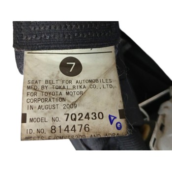 Recambio de cinturon seguridad trasero izquierdo para toyota rav 4 (a3) 2.2 d-4d cat referencia OEM IAM 7Q2430  