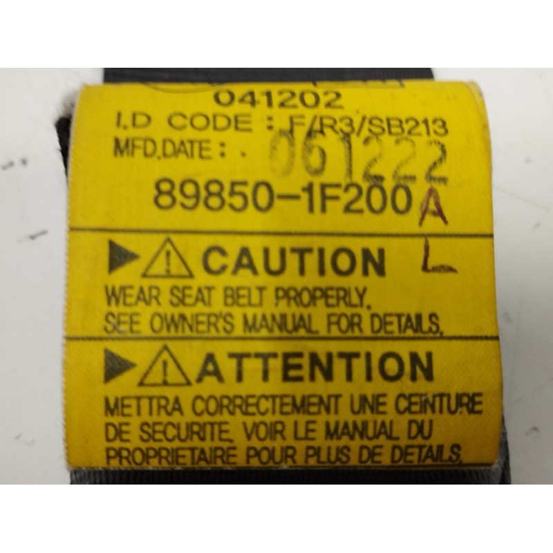 CINTURON SEGURIDAD TRASERO CENTRAL