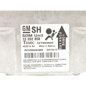 Recambio de centralita airbag para opel astra h twintop (a04) 1.6 (l67) referencia OEM IAM 13202858  