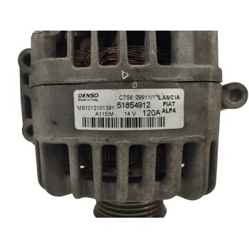 Recambio de alternador para alfa romeo mito (145) 1.3 jtd cat referencia OEM IAM 51854912 120A MS1012101391