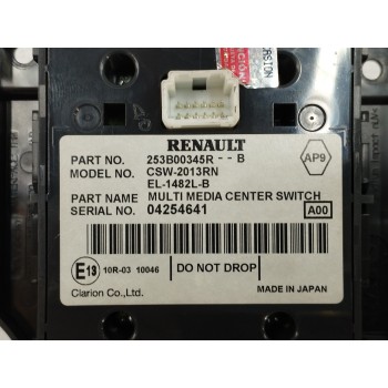 Recambio de mando multifuncion para renault megane iii berlina 5 p 1.6 dci diesel fap referencia OEM IAM 253B00345R CONTROLES PA