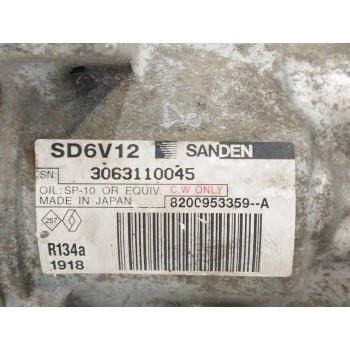 Recambio de compresor aire acondicionado para renault clio iii 1.5 dci diesel fap referencia OEM IAM 8200953359 R134A 