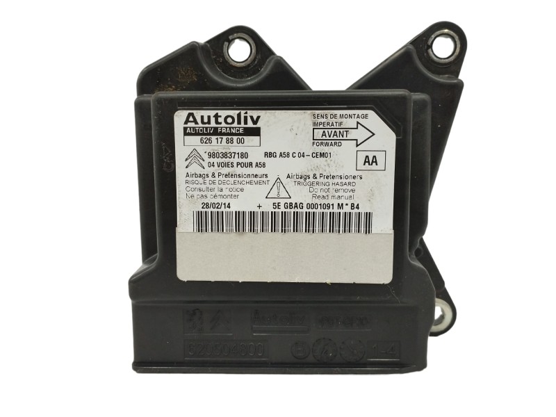 Recambio de centralita airbag para citroën c3 picasso 1.6 hdi fap referencia OEM IAM 9803837180 626178800 Recambio de centralita airbag para citroën c3 picasso 1.6 hdi fap referencia OEM IAM 9803837180 626178800