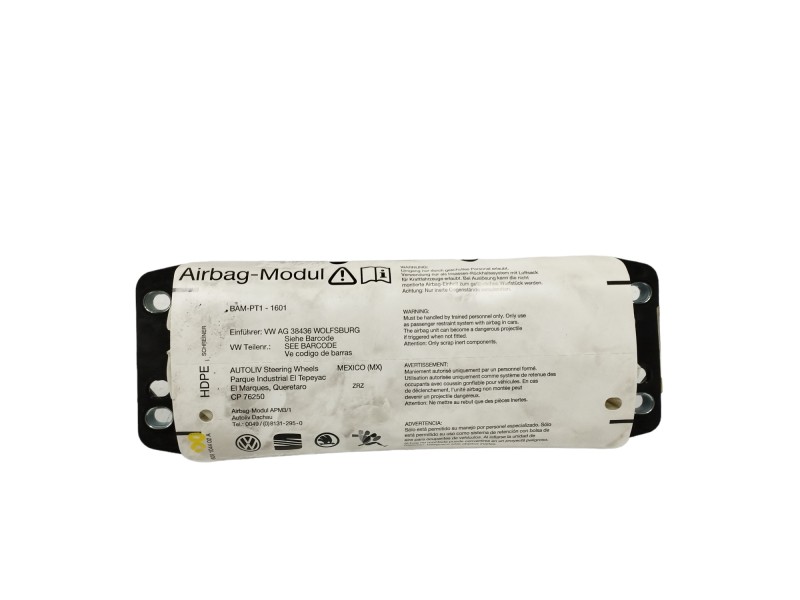 Recambio de airbag delantero derecho para volkswagen jetta (1k2) 1.9 tdi referencia OEM IAM 608104402A  