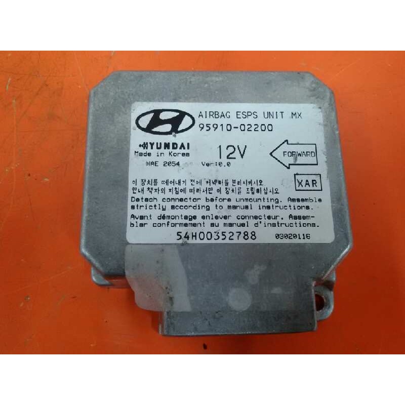 Recambio de centralita airbag para hyundai h 1 h 1 furg.caja cerr.c. puerta referencia OEM IAM 9591002200  